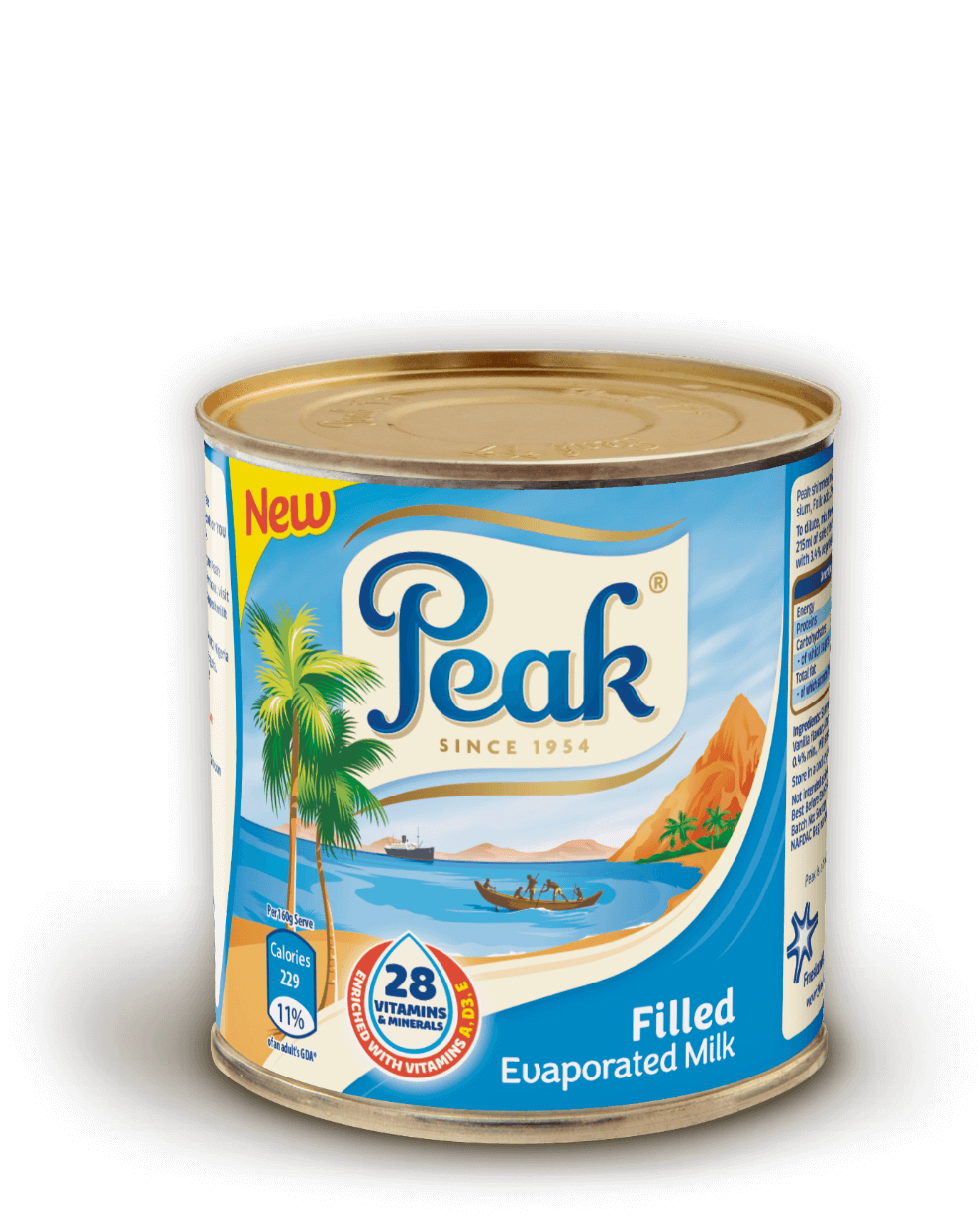 Peak Filled Evaporated Milk Tin