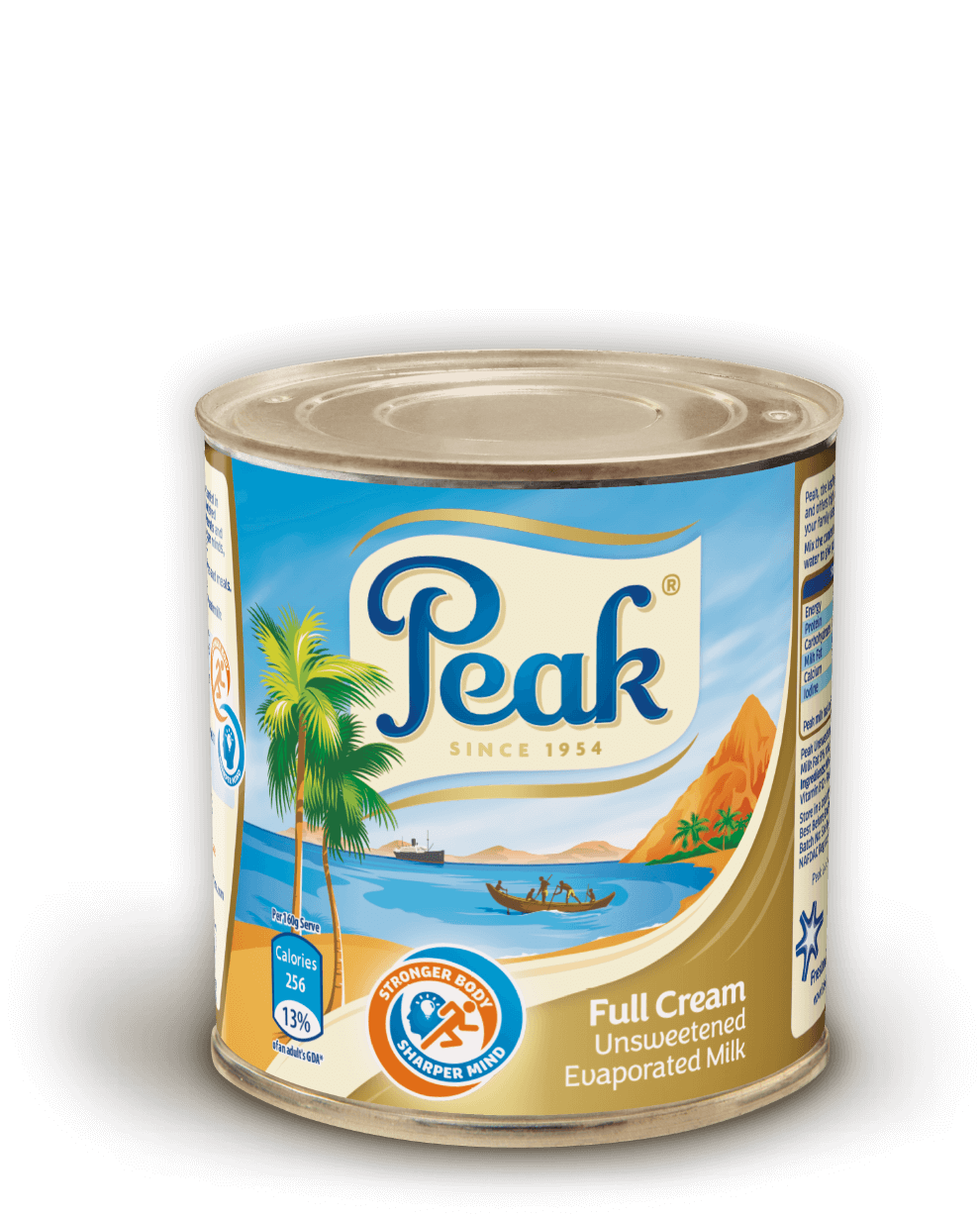 Peak Full Cream Unsweetened Evaporated Milk Tin