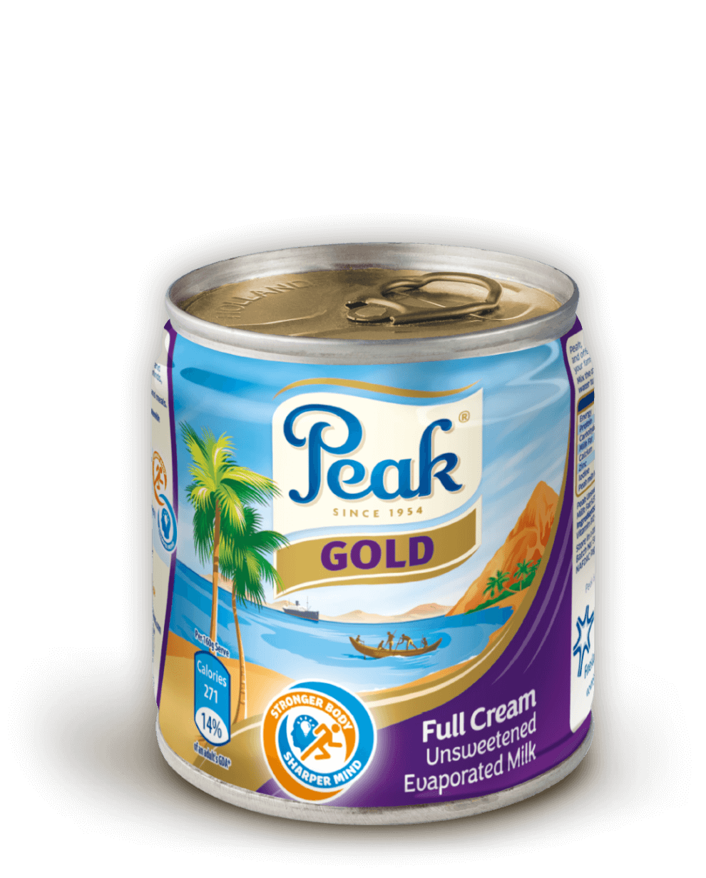 Peak Gold Full Cream Unsweetened Evaporated Milk Tin